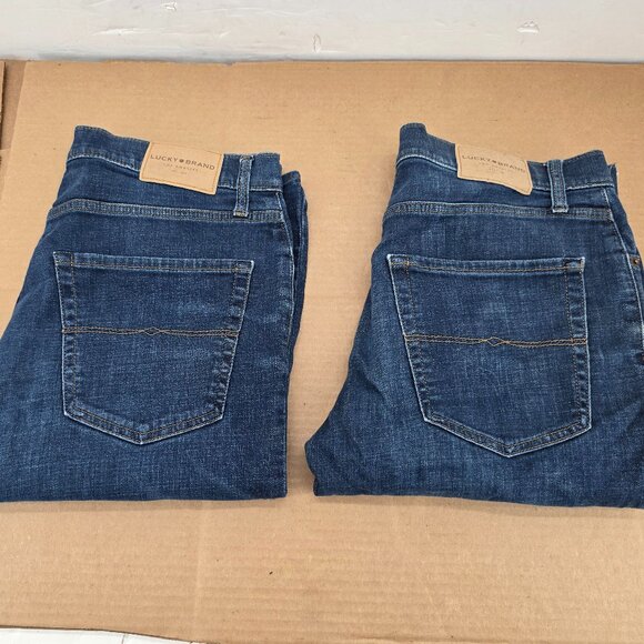 Lucky Brand Jeans Mens 32x30 Blue Medium Cotton Stretch 223 Straight Fit 2 of - Picture 1 of 16